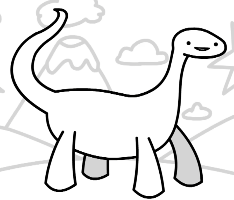 The stegosaurus from asdfmovie4.